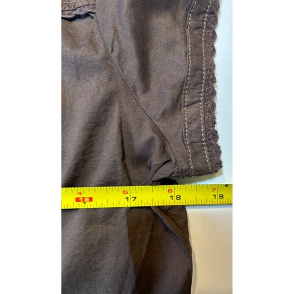 Women's Caribbean Joe Top Size Petite Small Brown Embellished Side Slits - Picture 11 of 13